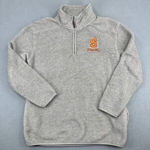 Boxercraft Syracuse University Mens Large Grey Sherpa Fleece 1/4 Zip Pullover